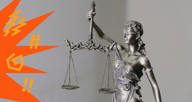Justicia mit grafischer Darstellung von Bedrohung