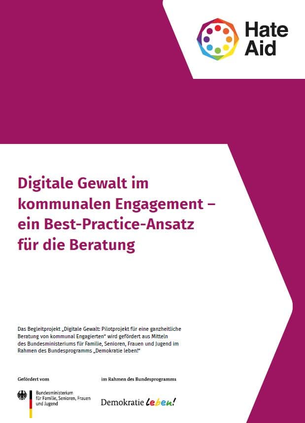 Digitale Gewalt im kommunalen Engagement - Broschüre