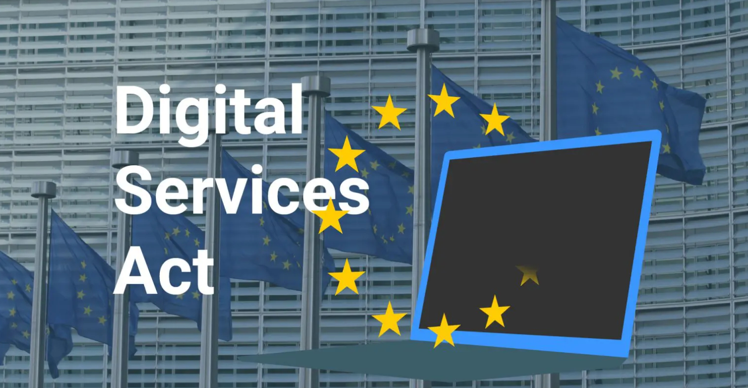 Post mit EU-Logo und Text: Digital Services Act"