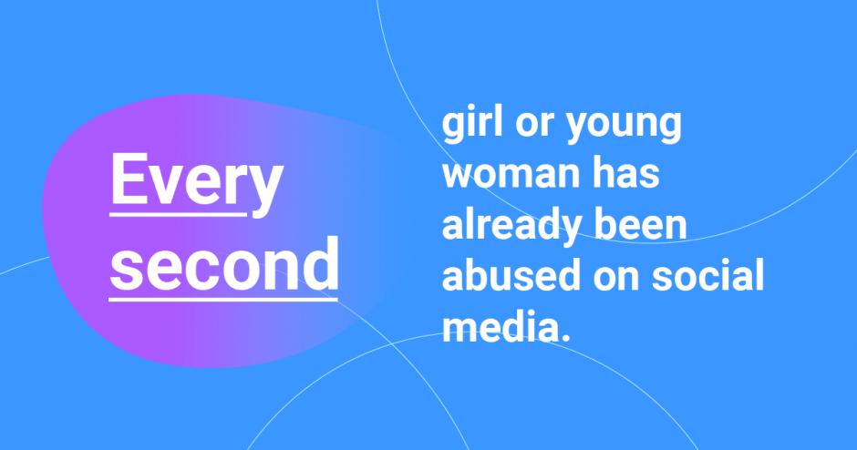 Colored Grafic: Every second girl or young woman has already been abused on social media.