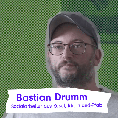 Ein Bild von Bastian Drumm, Sozialarbeiter aus Kusel in Rheinland-Pfalz.