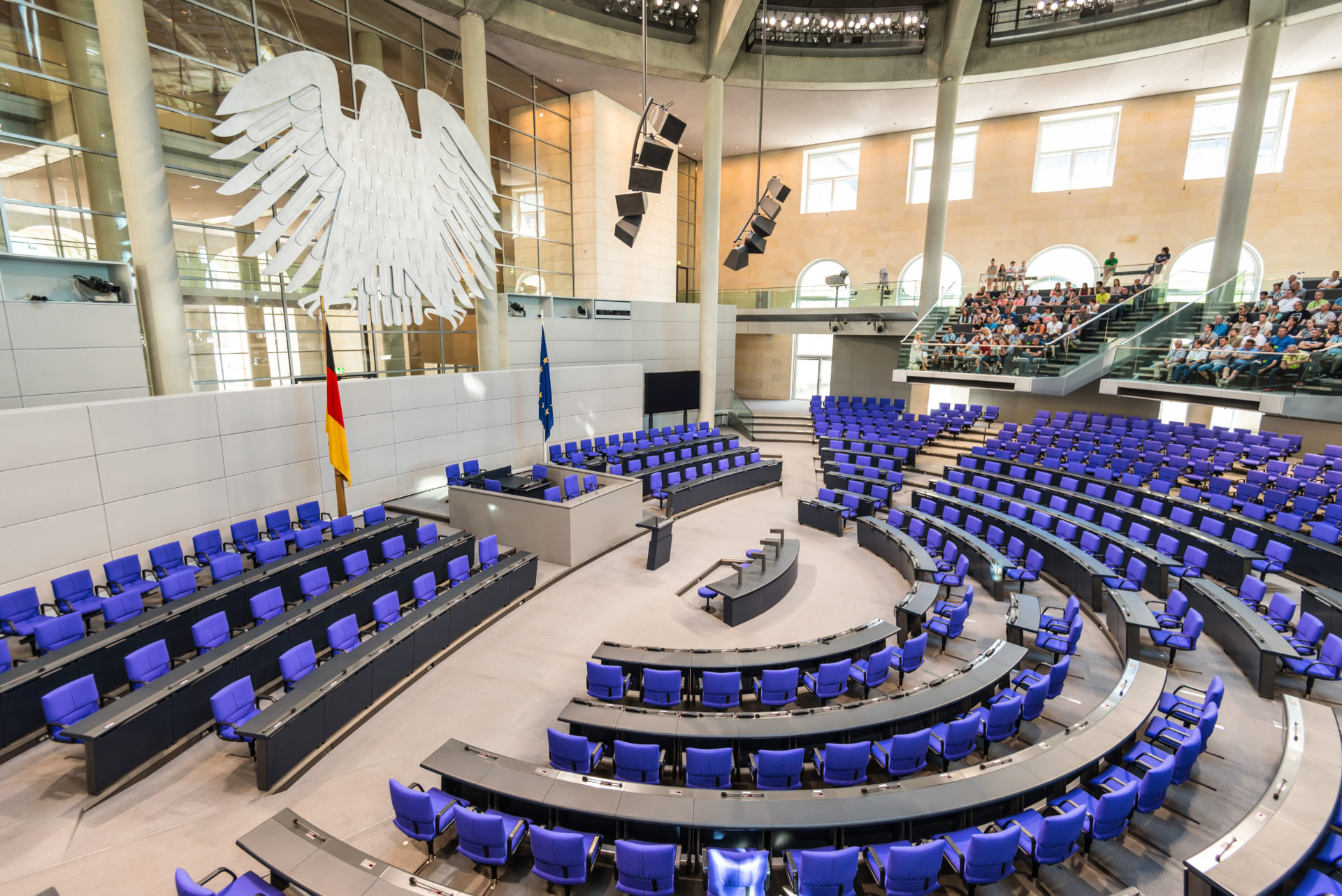 Plenarsaal des deutschen Bundestags.