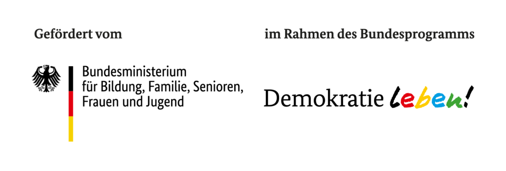 Logo bmfsfj + Demokratie Leben