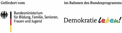 Logo bmfsfj + Demokratie Leben
