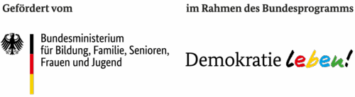 Logo bmfsfj + Demokratie Leben