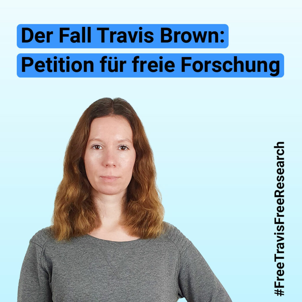 Der Fall Travis Brown: Petition für freie Forschung