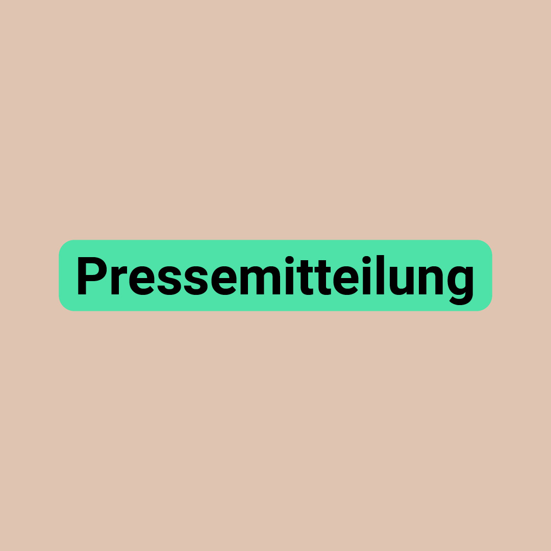 HateAid Pressemitteilung - Platzhalterbild für Google mit sandiger Hintergrundfarbe und der Aufschrift "Pressemitteilung"