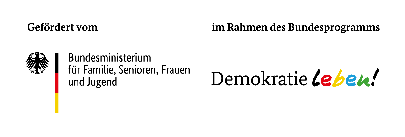 Logo des BMFSMJ und Demokratie leben!