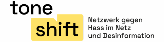 Logo von toneshift Netzwerk gegen Hass im Netz und Desinformation