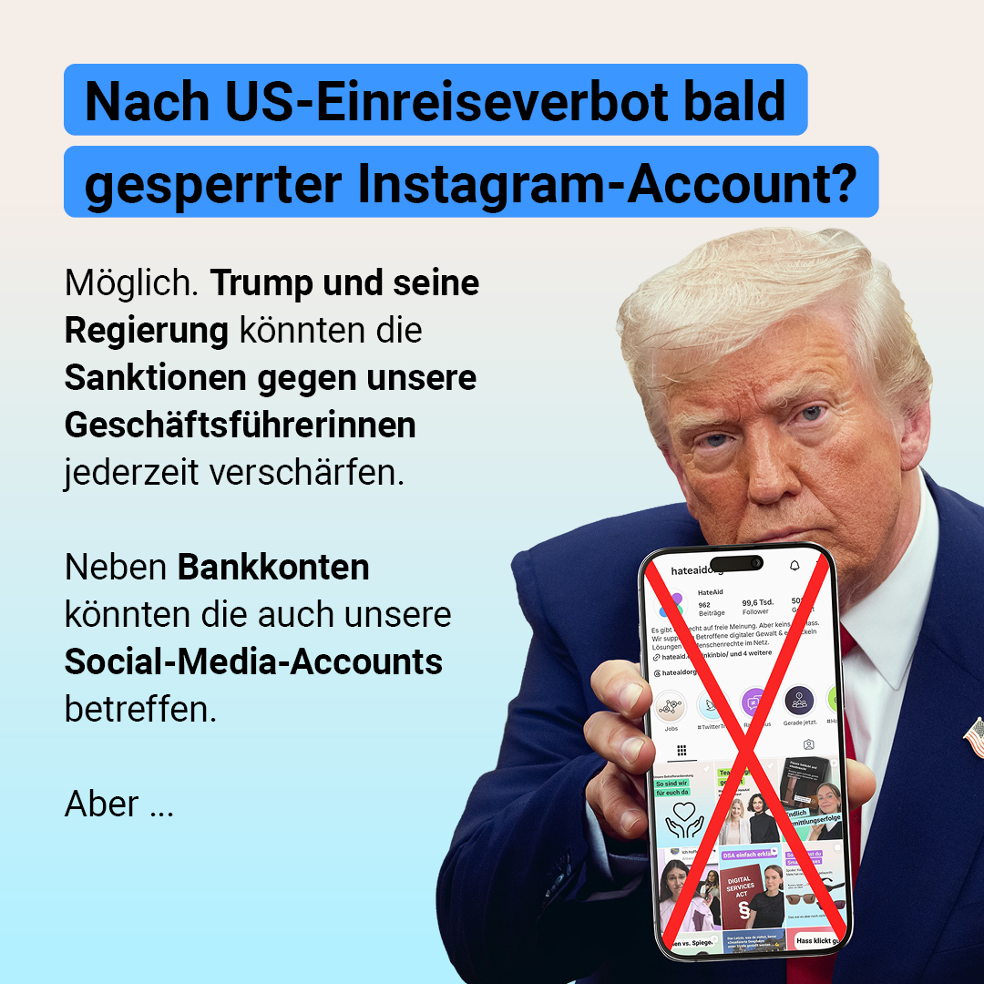 Nach US-Einreiseverbot bald gesperrter Instagram-Account?
